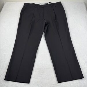 Versace Classic Dress Pants Mens 40 Black Wool Pleated Straight Leg Italy‎